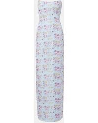 Markarian - Odessa Floral Ikat Corset Gown - Lyst