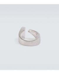 Tom Wood Ring Tilt aus Sterlingsilber - Weiß