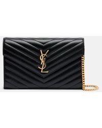 Saint Laurent - Cassandre Matelasse Leather Wallet On Chain - Lyst