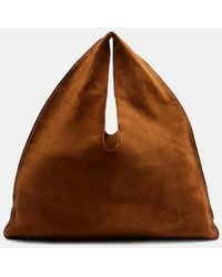 The Row - Tote Bag Bindle Small Aus Veloursleder - Lyst