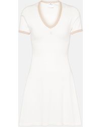 Courreges - Robe en coton a logo - Lyst