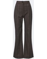 Acne Studios - Checked Wool-Blend Wide-Leg Pants - Lyst