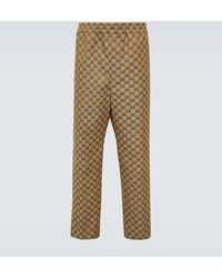Gucci - GG Supreme Cotton-blend Pants - Lyst
