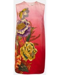 ALÉMAIS - Inez Printed Linen-Blend Mini Shift Dress - Lyst