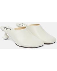 Loewe - Toy Sculpted-Heel Leather Heeled Mules - Lyst