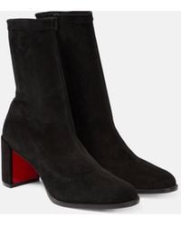 Christian Louboutin - Stretchadoxa Suede Ankle Boots 70 - Lyst