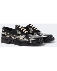 Simone Rocha - Derbies En Cuir A Broderies - Lyst
