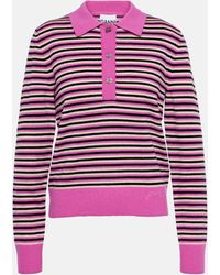Ganni - Wool And Cashmere Polo Sweater - Lyst