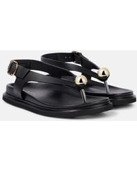 Souliers Martinez - Spiaggia Embellished Leather Sandals - Lyst