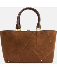 Chloé - Marcie Small Studded Suede Tote Bag - Lyst