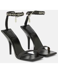 Givenchy - Embellished Leather Sandals - Lyst