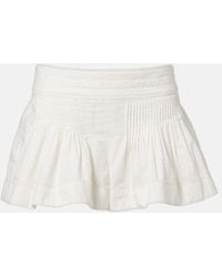 Isabel Marant - Cybila Gathered Cotton Shorts - Lyst