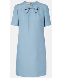 Valentino - Crepe Couture Bow-Detail Minidress - Lyst
