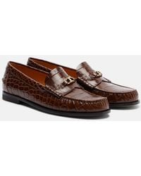 Tod's - T Timeless Croc-Effect Leather Loafers - Lyst