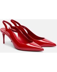 Christian Louboutin - Hot Chick 70 Patent Leather Slingback Pumps - Lyst
