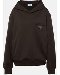 Prada - Oversized Cotton Hoodie - Lyst