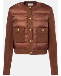 Moncler - Daunenjacke Mit Wolle - Lyst
