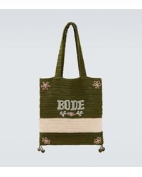 Bode - Marsh Beaded Crochet Tote Bag - Lyst