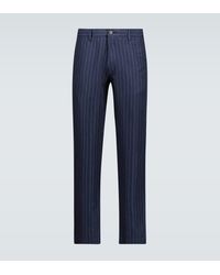 Polo Ralph Lauren Pinstriped Slim-fit Pants - Blue