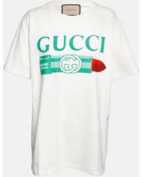 Gucci - Lipstick Print Print Cotton T-shirt - Lyst