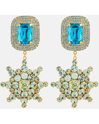 Magda Butrym - Starbust Drop Brass And Crystals Pendant Earrings - Lyst