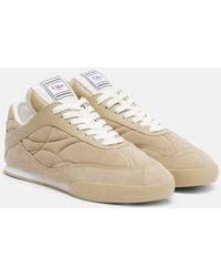 Chloé - Kick Leather-Trimmed Suede Sneakers - Lyst