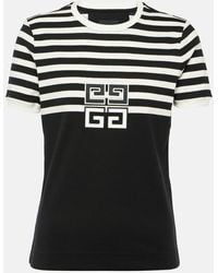 Givenchy - Camiseta 4G en jersey de algodon a rayas - Lyst