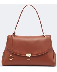 Ferragamo - Sofia Large Leather Shoulder Bag - Lyst