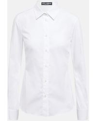 Dolce & Gabbana - Camisa en popelin de algodon - Lyst