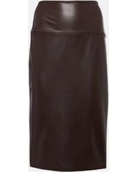 Norma Kamali - Faux Leather Pencil Skirt - Lyst