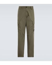 C.P. Company - Cotton And Linen Cargo Pants - Lyst