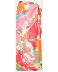 PUCCI - Orchidee Cotton Muslin Beach Cover-Up - Lyst