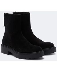 The Row - Nobilis Suede Ankle Boots - Lyst