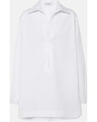Alaïa - Chic Poplin Mini Shirt Dress For - Lyst