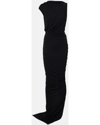 Rick Owens - Eva Draped Jersey Maxi Dress - Lyst