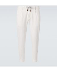 Eleventy - Cotton-Blend Slim Pants - Lyst