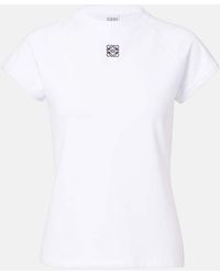 Loewe - Camiseta En Mezcla De Algodon Con Anagrama - Lyst