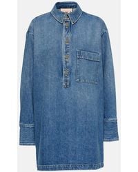 Plan C - Polo di jeans oversize - Lyst