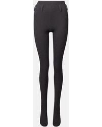 Prada - Ribbed-Knit Cotton-Blend Tights - Lyst