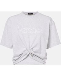 Versace - Top Raccourci 1978 Re-Edition En Coton - Lyst