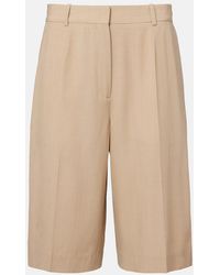 TOTEME - High-Rise Bermuda Shorts - Lyst
