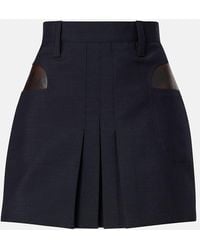 Prada - Minirock Aus Mohair Und Wolle - Lyst