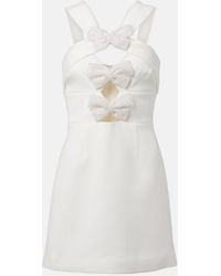 Rebecca Vallance - Hermoine Bow-Detail Crepe Minidress - Lyst