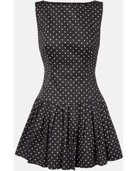 SAME - Polka-Dot Cotton Poplin Minidress - Lyst