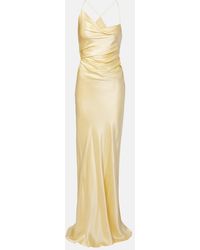 The Sei - Draped Silk Satin Gown - Lyst