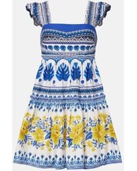FARM Rio - Bedrucktes Minikleid Aus Baumwolle - Lyst
