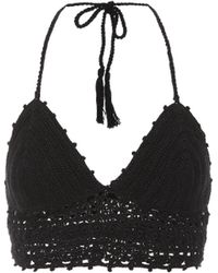 Anna Kosturova Bikini-Oberteil Darling aus Baumwolle - Schwarz