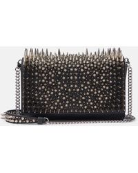 Christian Louboutin - Paloma Spiked Leather Clutch - Lyst