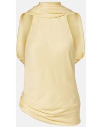 Jonathan Simkhai - Top Samira De Saten Con Capa - Lyst