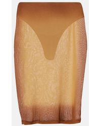 The Attico - Sheer Tulle Midi Skirt - Lyst